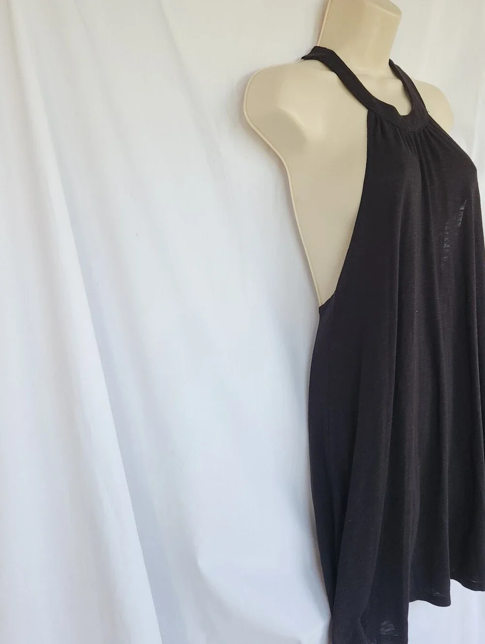 Hollister Black Open Back Swimming Suit Cover Up Mini Dress XS-M Lightweight